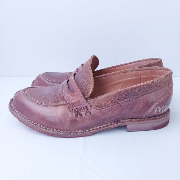 Bed Stu Reina Tan Rustic Cobbler Brown Leather Loafers Women's Sz 7 - Picture 5 of 16